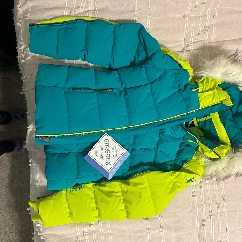 Spyder Teal and Lime Jacket